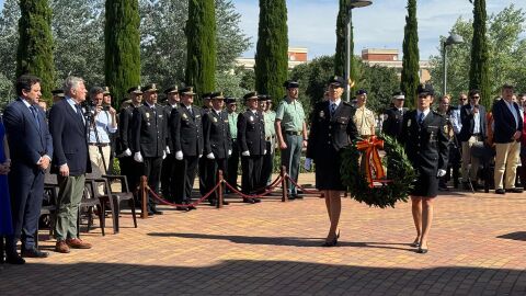 Acto de la Policía Nacional celebrado en el Parque de Atocha de Ciudad Real