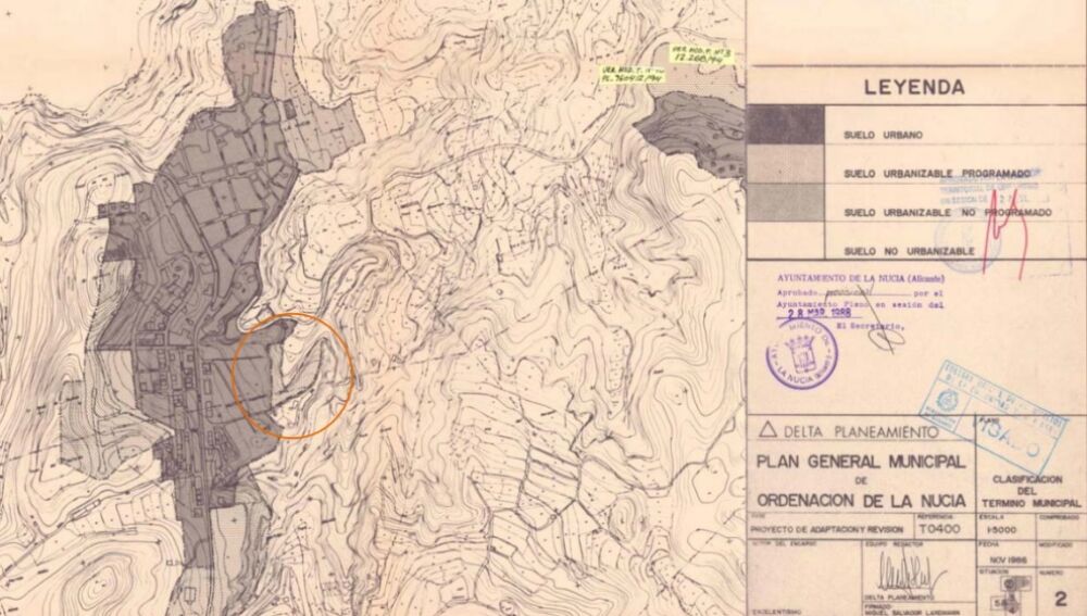 Este plan urbanístico de La Nucía fue aprobado a finales de los años 80