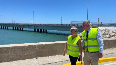 Visita al puente en la jornada de ayer