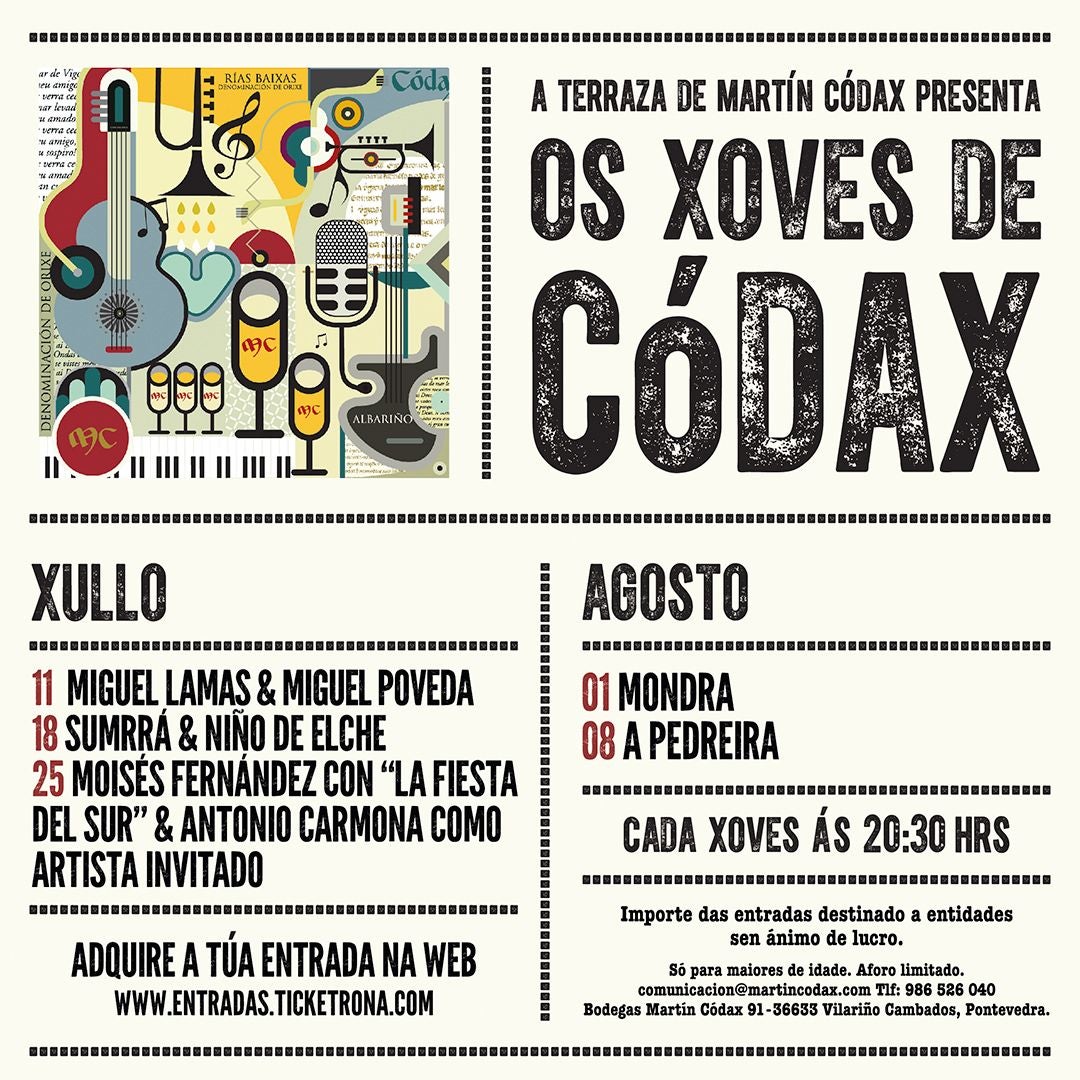 Volven “Os Xoves de Códax”: once edición de música e viño no salnés Volven “Os Xoves de Códax”: once edición de música e viño no salnés
