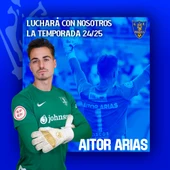 Aitor Arias volverá a defender la portería del Orihuela CF la próxima temporada Aitor Arias volverá a defender la portería del Orihuela CF la próxima temporada