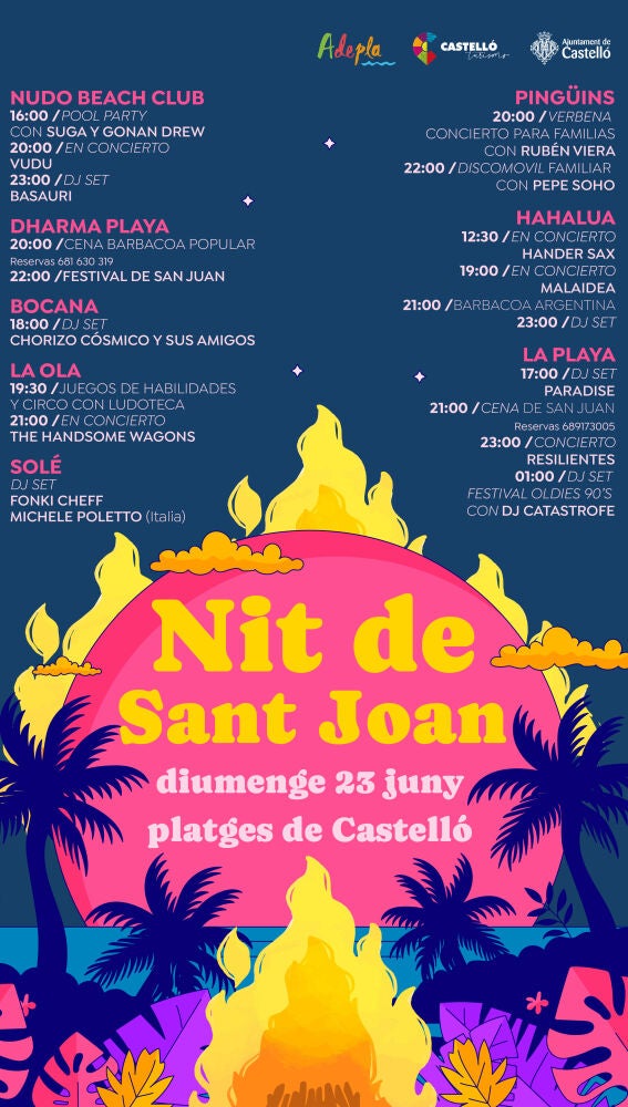 Actividades para Sant Joan en las playas de Castelló 