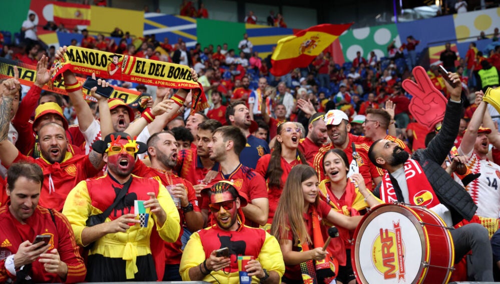 La afición española antes del España - Italia de la Eurocopa