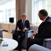 Fernando Clavijo, presidente del Gobierno de Canarias en un areunión en Bruselas