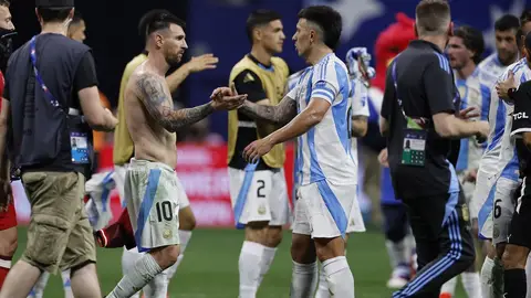 Leo Messi tras ganar a Canadá en la Copa América Leo Messi tras ganar a Canadá en la Copa América