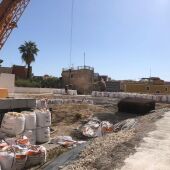 En marcha los pilares que soportarán la cubierta que cobijará las termas imperiales de Allon de la Vila Joiosa