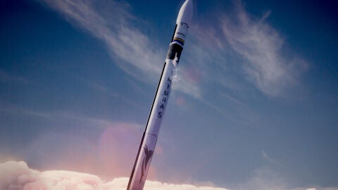 Imagen simulada del cohete &#39;Miura 5&#39; de la empresa PLD Space de Elche. 