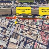 Mapa de afección de las obras