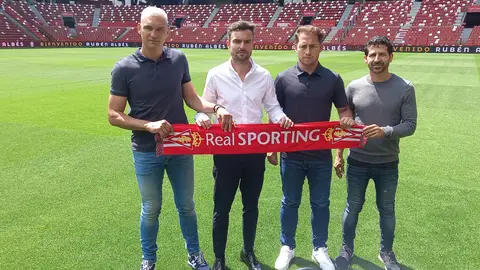 Albés y su cuerpo técnico Albés y su cuerpo técnico