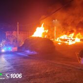 Incendio en un aparcamiento público en Puertollano