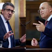El portavoz del PSOE, Patxi López, y el del PP, Miguel Tellado/ EFE