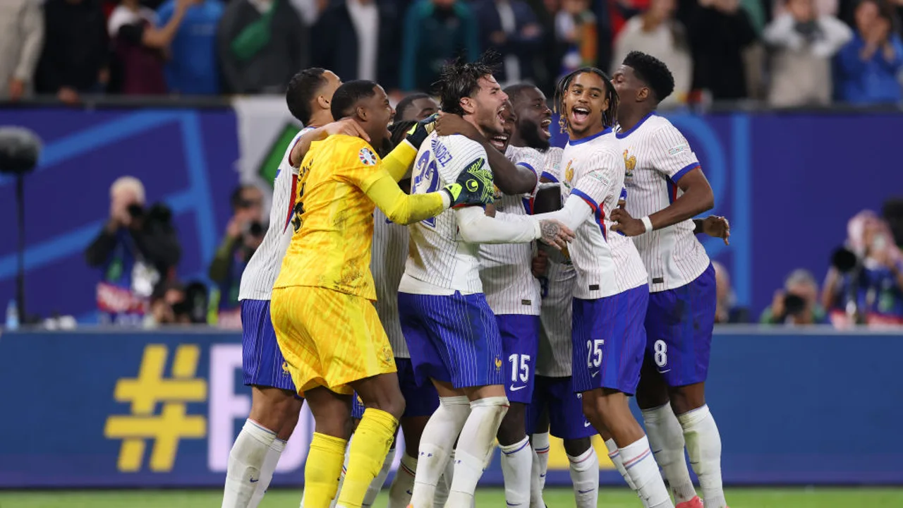 Los jugadores de Francia celebran el pase a semifinales de la Eurocopa 2024