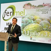 Miguel Ángel Valverde, presidente de la Diputación de Ciudad Real durante la presentación de FERIMEL Miguel Ángel Valverde, presidente de la Diputación de Ciudad Real durante la presentación de FERIMEL