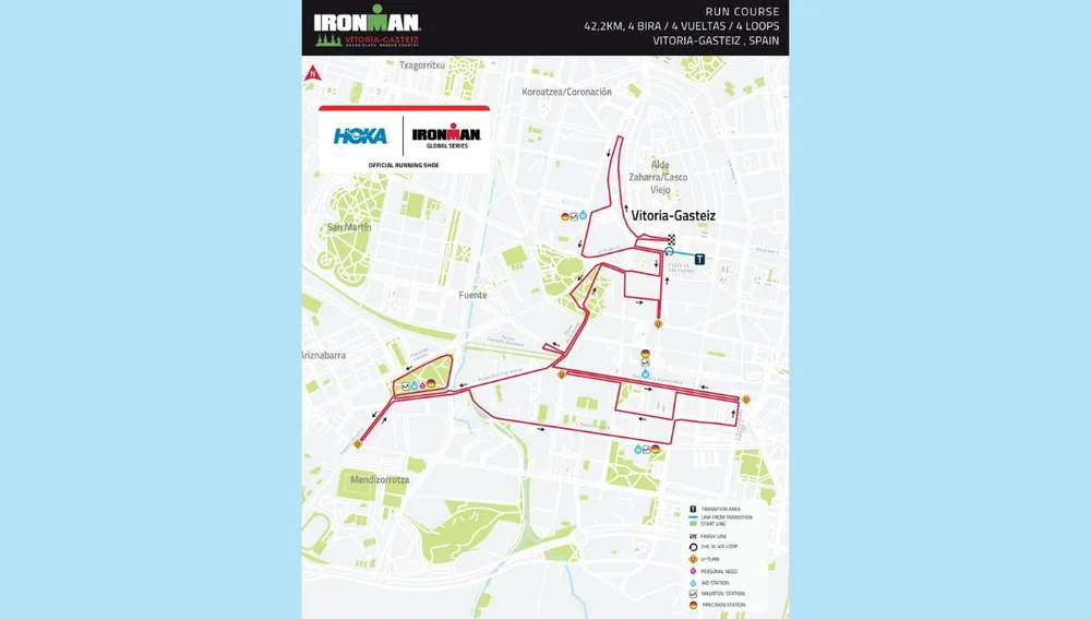 Mapa recorrido carrera Ironman Vitoria Mapa recorrido carrera Ironman Vitoria