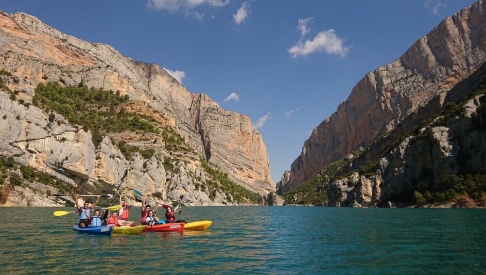 Kayak en el río Noguera Ribagorçana