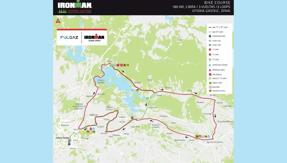 Mapa recorrido ciclismo Ironman Vitoria Mapa recorrido ciclismo Ironman Vitoria