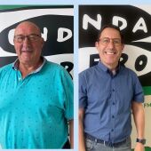 Jesús Villameriel, presidente de la Asociación Cívica "El Carmen" y el profesor y músico, Jorge Colino