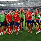 Los jugadores de la selección española celebran el pase a las semifinales de la Eurocopa Los jugadores de la selección española celebran el pase a las semifinales de la Eurocopa