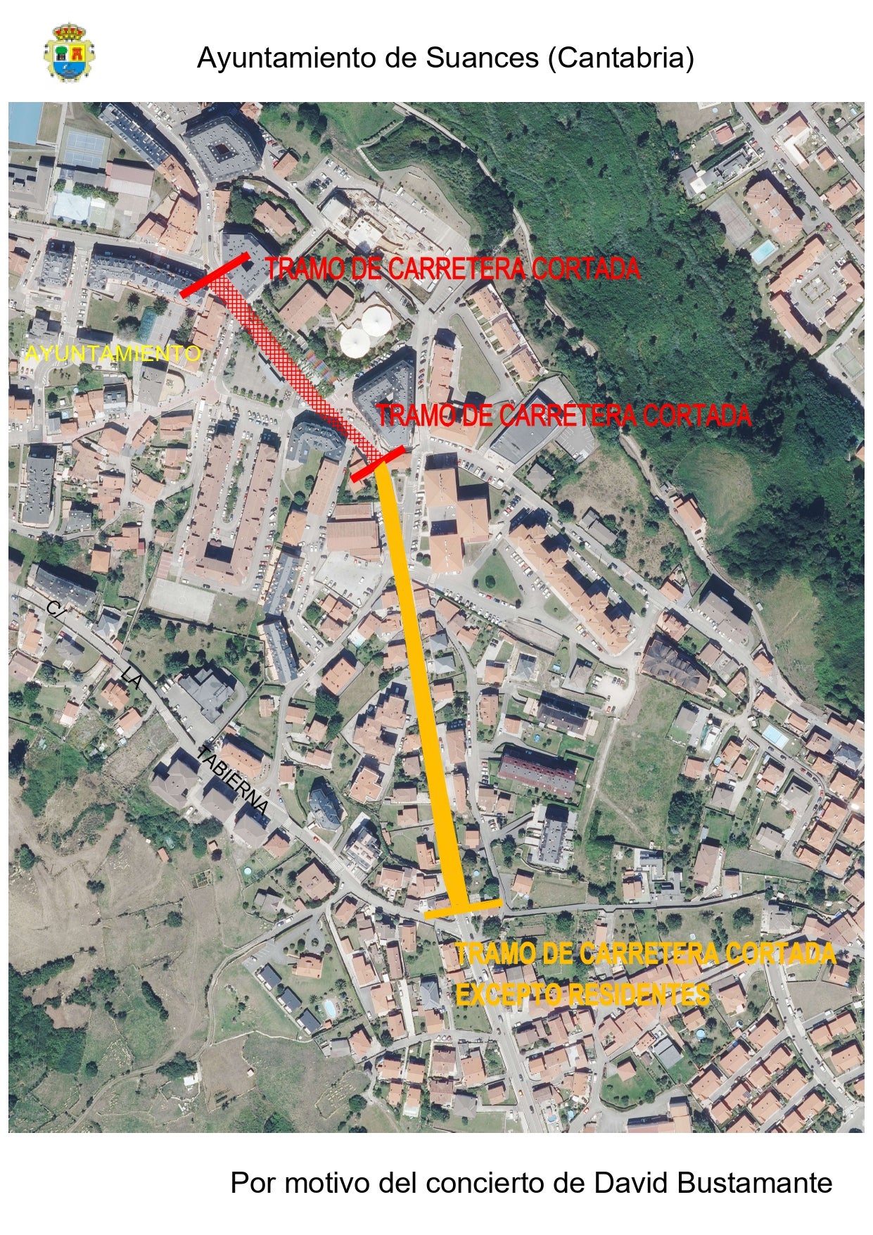 El concierto de David Bustamante y de las fiestas del Carmen obligan a cortar el tráfico en varias calles de Suances El concierto de David Bustamante y de las fiestas del Carmen obligan a cortar el tráfico en varias calles de Suances