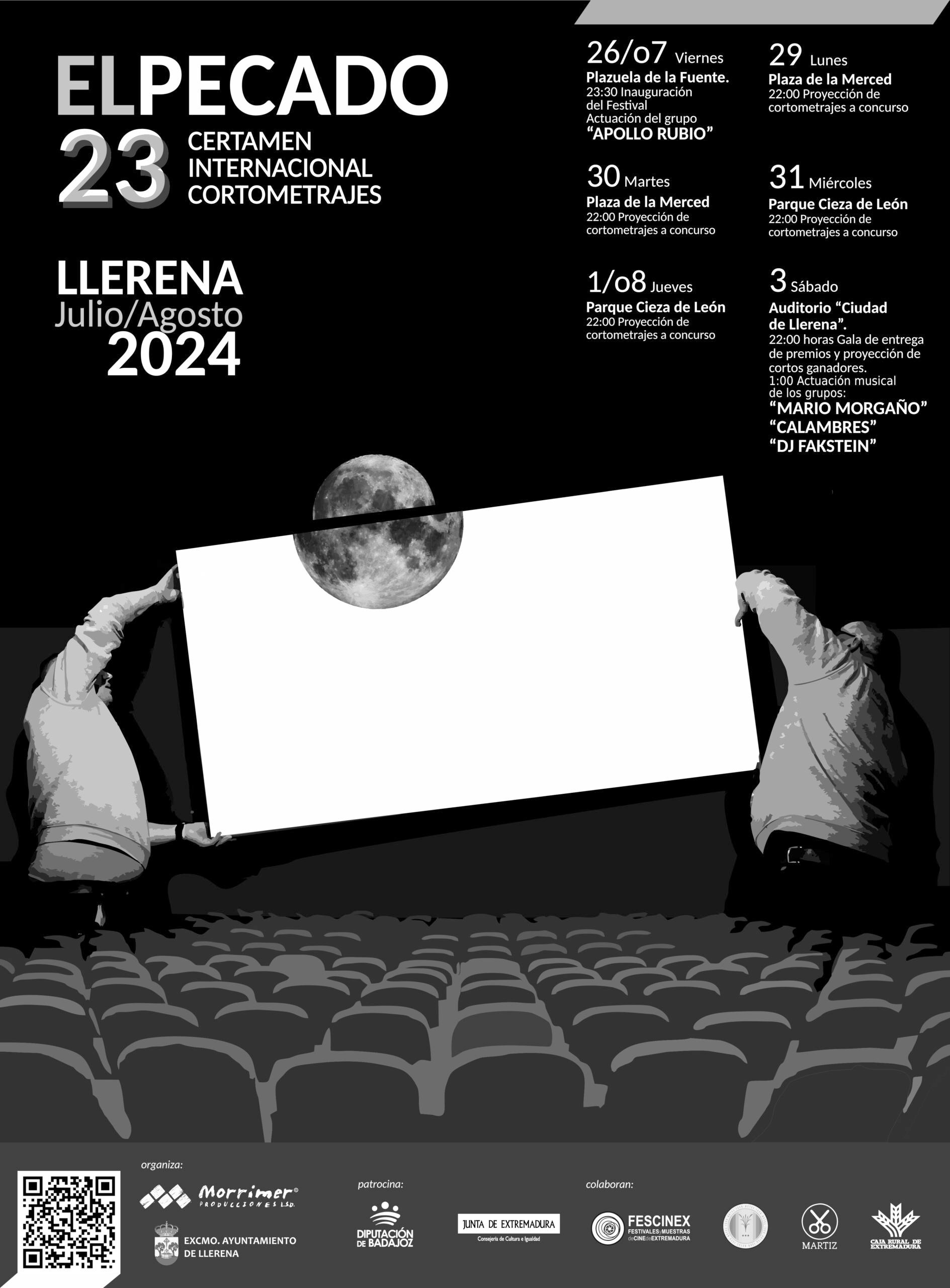 El Certamen de Cortometrajes 'El Pecado' de Llerena proyectará unos 60 vídeos entre el millar de trabajos recibidos El Certamen de Cortometrajes 'El Pecado' de Llerena proyectará unos 60 vídeos entre el millar de trabajos recibidos