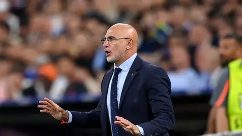 Luis De la Fuente da indicaciones durante el España - Francia de semifinales de la Eurocopa Luis De la Fuente da indicaciones durante el España - Francia de semifinales de la Eurocopa