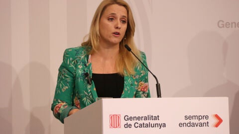 Natàlia Mas, consellera d&#39;Economia en funcions, en plena roda de premsa