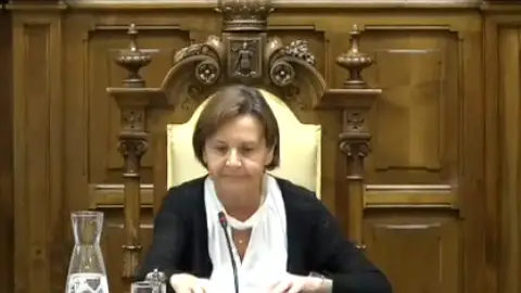 Carmen Moriyón ha comparecido en el pleno Carmen Moriyón ha comparecido en el pleno