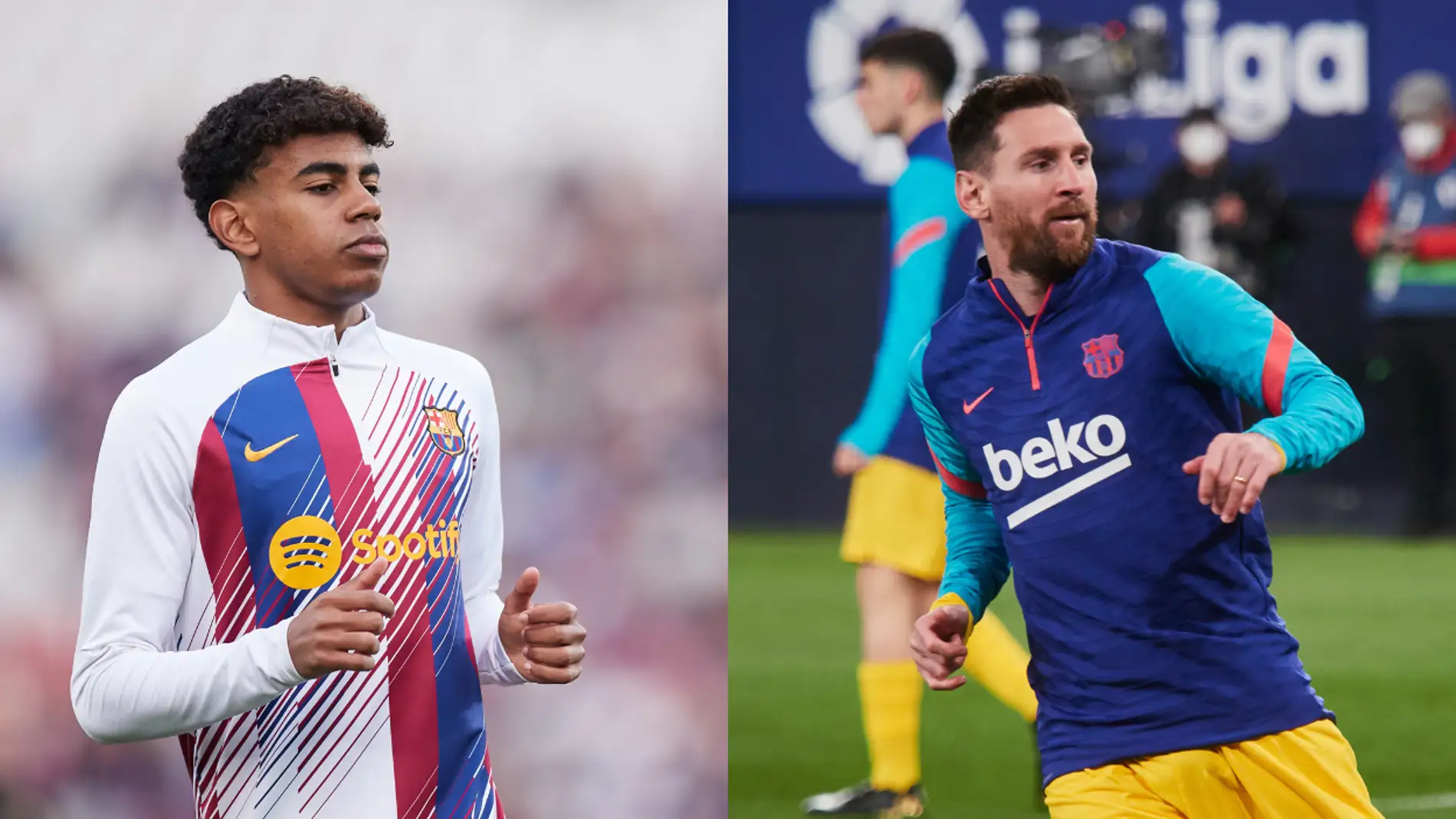 Lamine Yamal y Lionel Messi Lamine Yamal y Lionel Messi