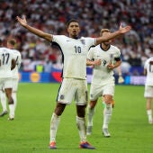 Jude Bellingham celebra un gol con Inglaterra en la Eurocopa