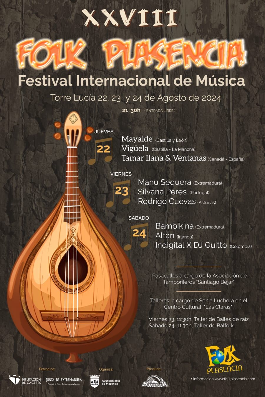 La XXVIII edición del Festival Internacional Folk Plasencia llegará con nueve conciertos entre el 22 y 24 de agosto La XXVIII edición del Festival Internacional Folk Plasencia llegará con nueve conciertos entre el 22 y 24 de agosto
