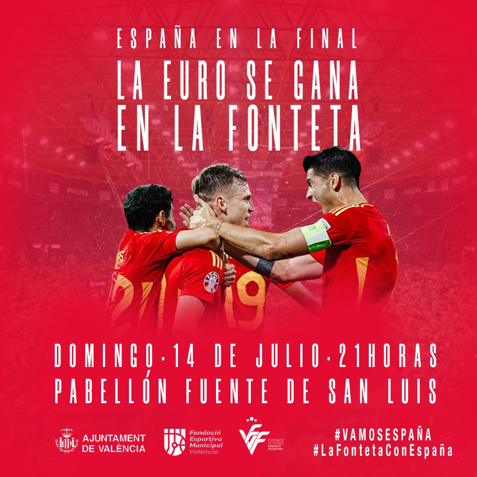 La Fonteta abre sus puertas para disfrutar de la fina de la Eurocopa La Fonteta abre sus puertas para disfrutar de la fina de la Eurocopa