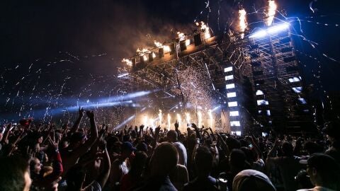 Imagen de un concierto en un festival