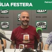 Pau Buforn, Jau Lloret i Jaume Galiana en la tertúlia festera en 'Música Pólvora i Desembarc'
