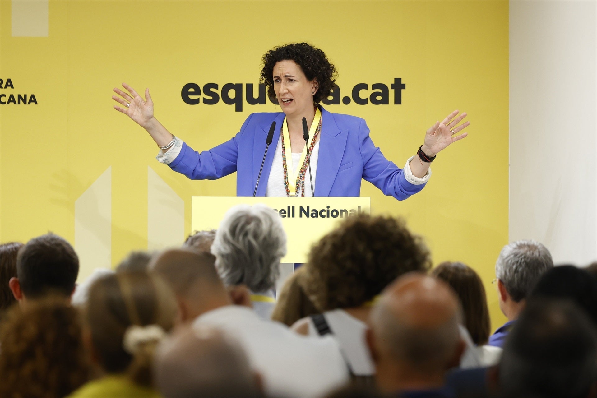 Marta Rovira se reencuentra con la militancia de ERC tras seis años fuera de Cataluña Marta Rovira se reencuentra con la militancia de ERC tras seis años fuera de Cataluña