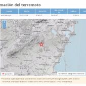 El municipio de Murcia registra un terremoto de 2,9 grados de magnitud