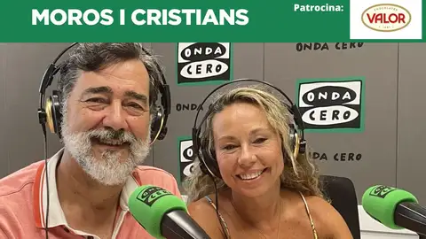 Maribel Rodríguez i Miguel Lloret, Capitana Moros del Riff i Emissari del Rei Moro 2024. Maribel Rodríguez i Miguel Lloret, Capitana Moros del Riff i Emissari del Rei Moro 2024.