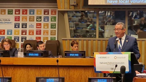 Toni Pérez, presidente de la Diputación, expone en la sede de la ONU el trabajo de las administraciones locales como Benidorm para un desarrollo sostenible Toni Pérez, presidente de la Diputación, expone en la sede de la ONU el trabajo de las administraciones locales como Benidorm para un desarrollo sostenible
