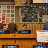 Toni Pérez, presidente de la Diputación, expone en la sede de la ONU el trabajo de las administraciones locales como Benidorm para un desarrollo sostenible