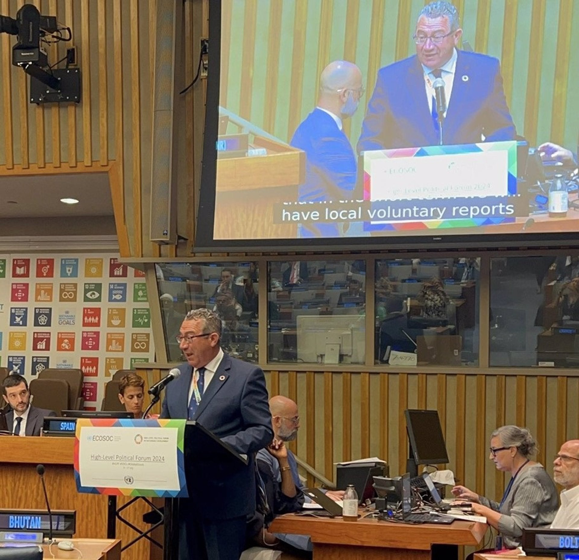 Pérez aboga por implicar a la ciudadanía en la solución local de retos globales en una intervención en la ONU Pérez aboga por implicar a la ciudadanía en la solución local de retos globales en una intervención en la ONU