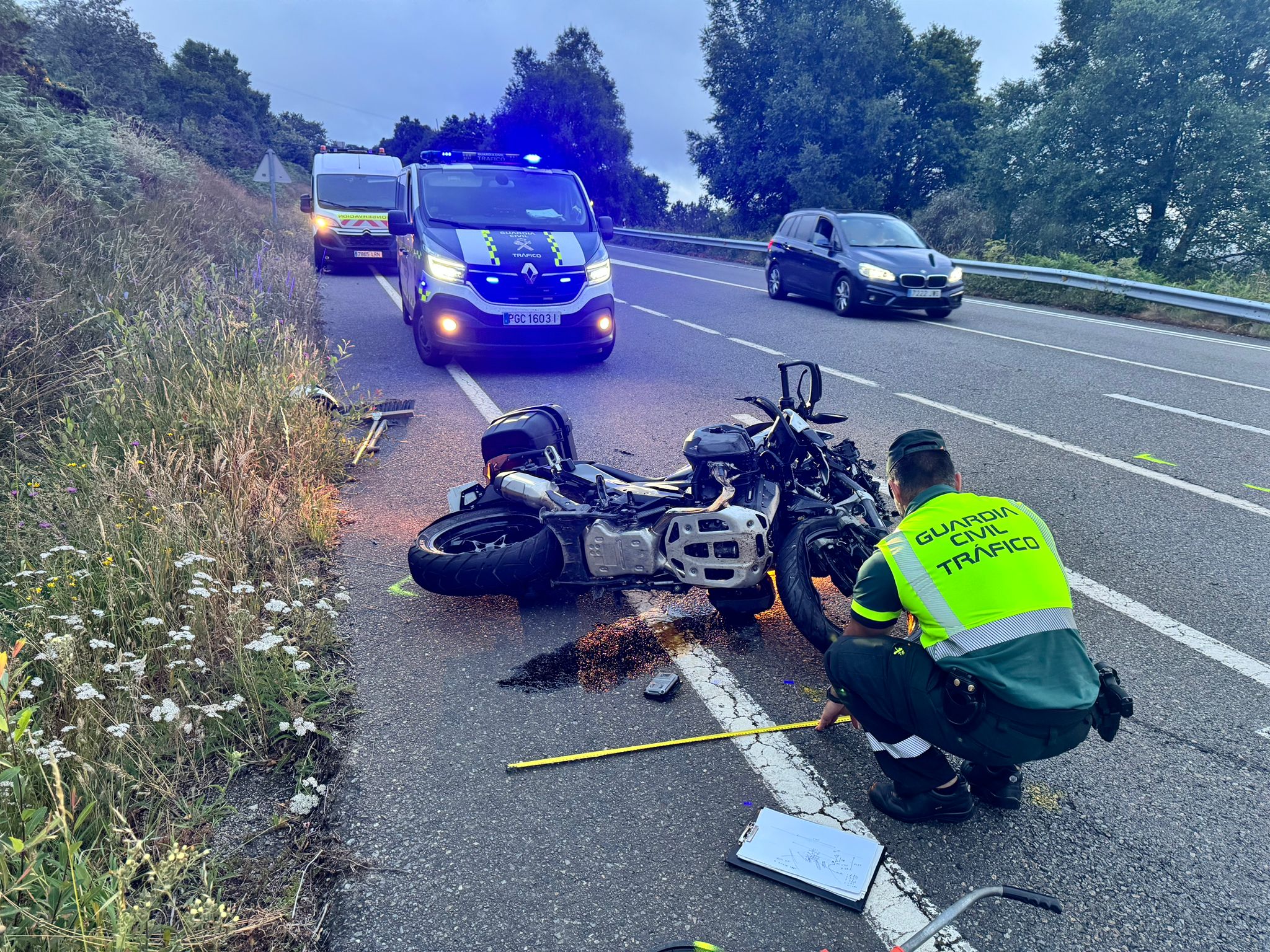 Morre un motorista de 67 anos en Boborás Morre un motorista de 67 anos en Boborás