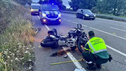 Acidente motorista en Ourense Acidente motorista en Ourense