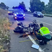 Acidente motorista en Ourense Acidente motorista en Ourense