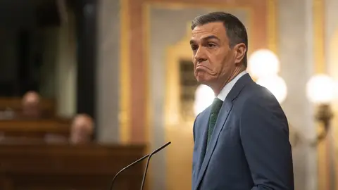El presidente del Gobierno, Pedro Sánchez, comparece durante la sesión extraordinaria en el Congreso. El presidente del Gobierno, Pedro Sánchez, comparece durante la sesión extraordinaria en el Congreso.