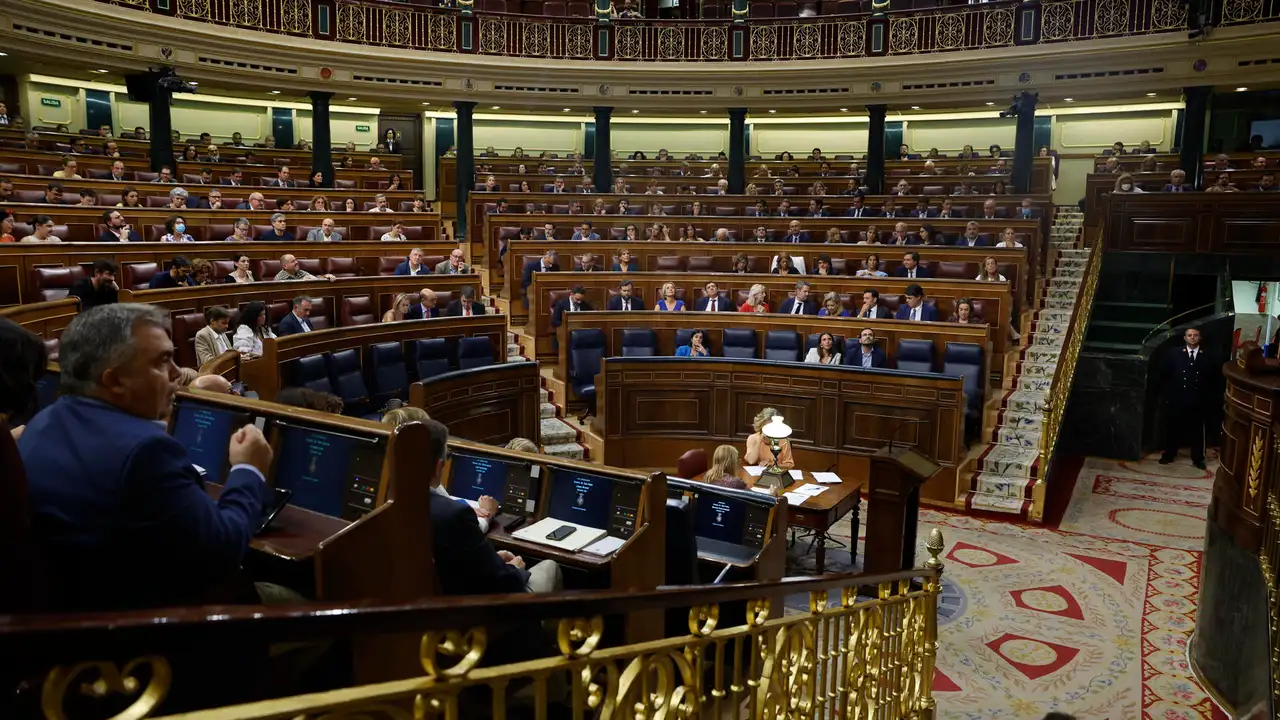 Vista general de un pleno en el Congreso de los Diputados, en Madrid Vista general de un pleno en el Congreso de los Diputados, en Madrid