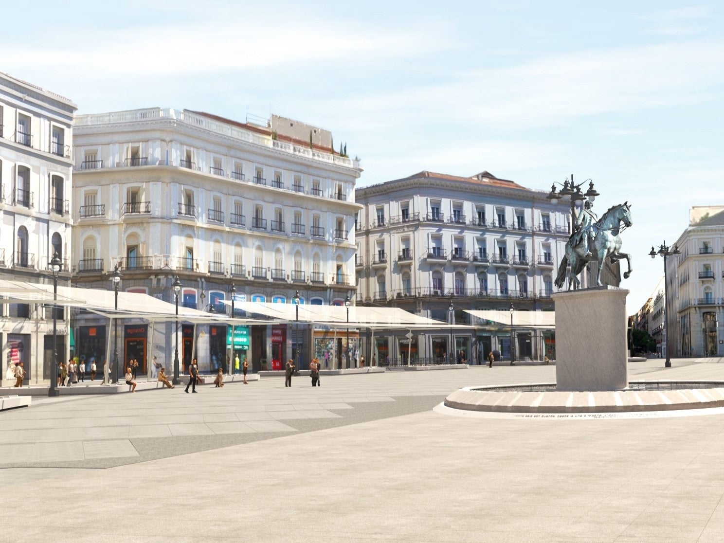 La Puerta del Sol estrenará toldos a partir del verano de 2025 La Puerta del Sol estrenará toldos a partir del verano de 2025