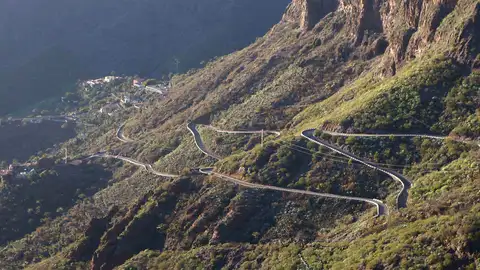 Vista de archivo de la carretera de acceso al caserío de Masca, en Tenerife. Vista de archivo de la carretera de acceso al caserío de Masca, en Tenerife.