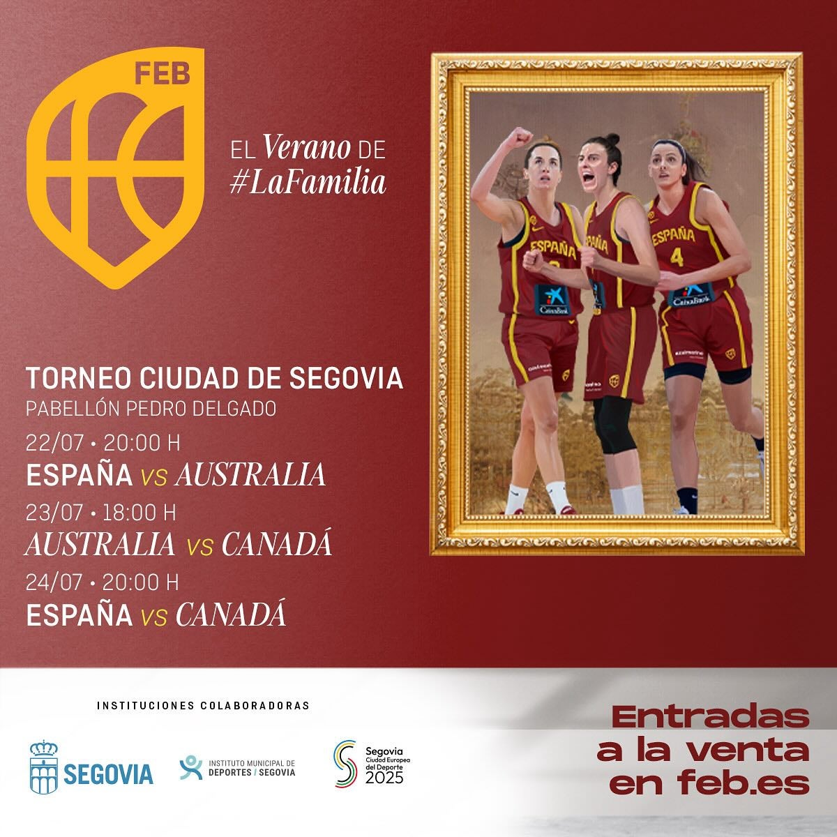 El lunes 22 comienza el triangular con las selecciones femeninas de baloncesto de España, canadá y Australia El lunes 22 comienza el triangular con las selecciones femeninas de baloncesto de España, canadá y Australia