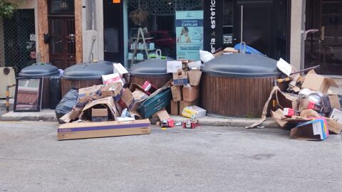 Basura en las calles de A Coruña