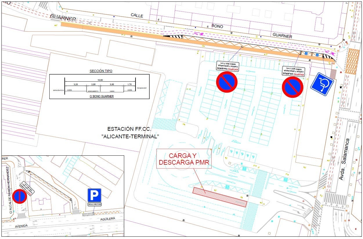 Cambios en los apacamientos por el inicio de las obras de la estación central del TRAM Cambios en los apacamientos por el inicio de las obras de la estación central del TRAM