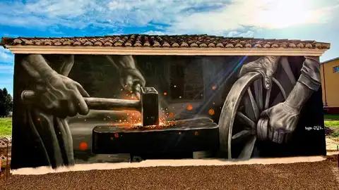 ‘Ferrum,’, la nueva obra de la Ruta de Murales de Villaherreros .